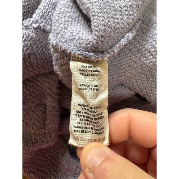 Soft Surroundings Breakwater Tunic Sweater Women Sz Medium Purple Knit Cowl Neck - Picture 10 of 12